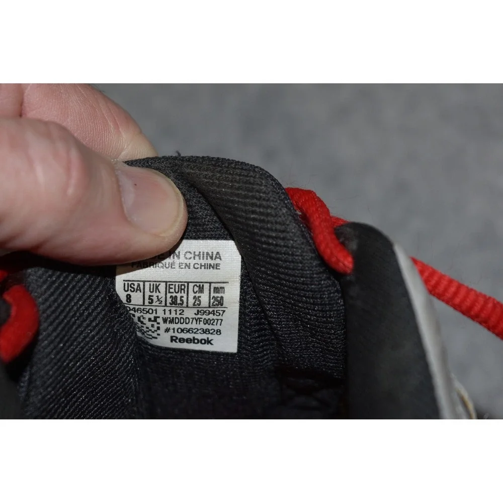 Reebok CrossFit Oly Lifter Women 8 Grey Red‎ Weightlifting U-Form Shoes J99457